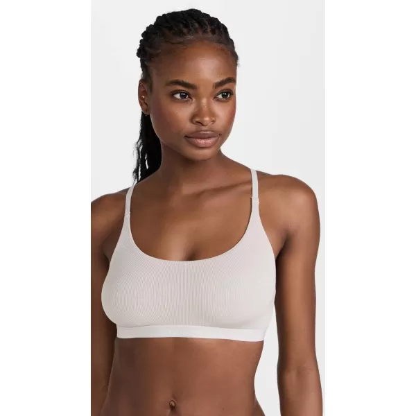 Calvin Klein Womens Pure Ribbed Natural Lift Unlined BraletteOcean Storm