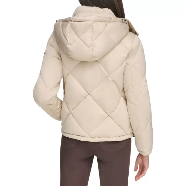 Calvin Klein Womens Quilted Hooded PufferChino