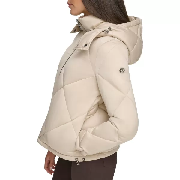 Calvin Klein Womens Quilted Hooded PufferChino