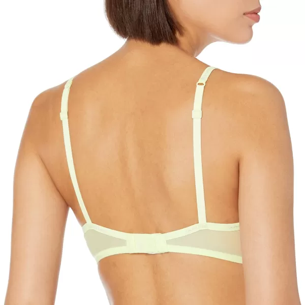 Calvin Klein Womens Sheer Marquisette Unlined Demi BraGlowed Up