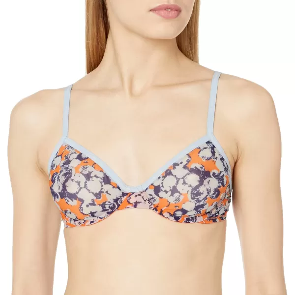 Calvin Klein Womens Sheer Marquisette Unlined Demi BraPurple