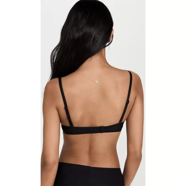 Calvin Klein Womens Sheer Marquisette Unlined Plunge BraBlack