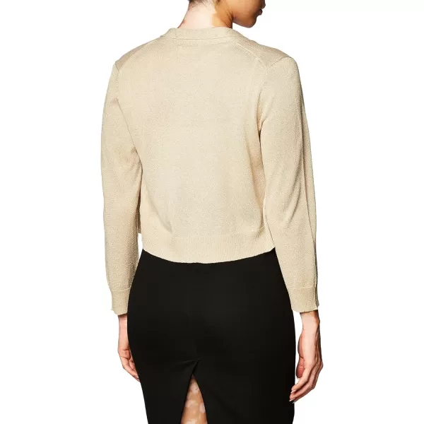 Calvin Klein Womens ShrugGold Lurex Knit