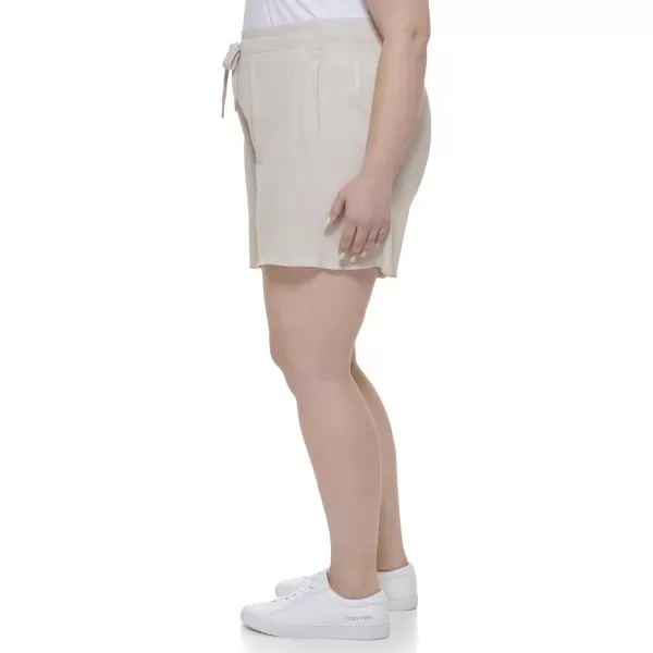 Calvin Klein Womens Size Performance Womans Plus Active ShortNu Beige