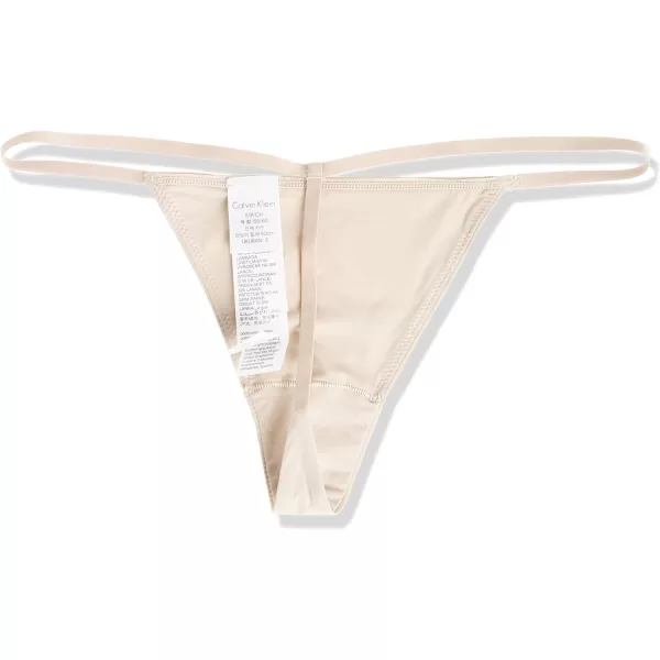 Calvin Klein Womens Sleek String Thong Panties1 Bare