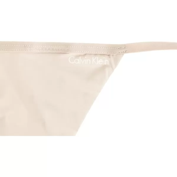 Calvin Klein Womens Sleek String Thong Panties1 Bare