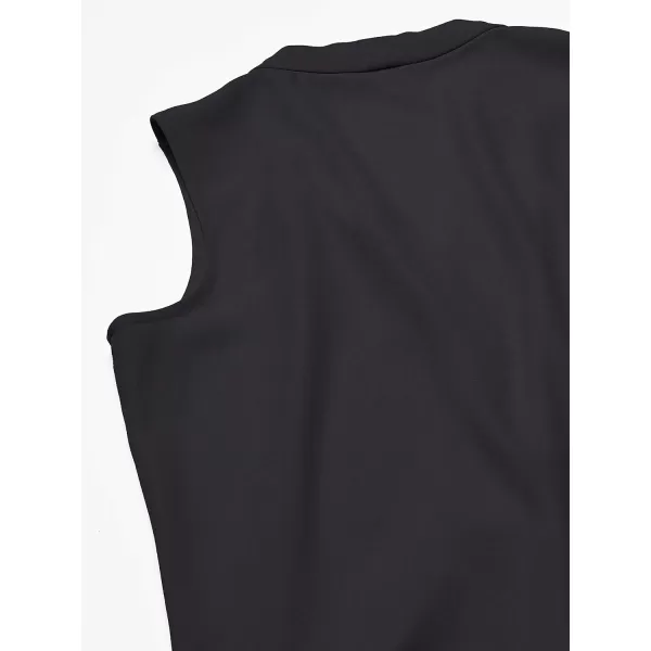 Calvin Klein Womens Sleeveless Blouse with Inverted Pleat Standard and PlusStandard Black