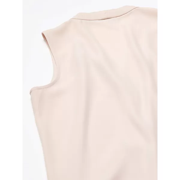 Calvin Klein Womens Sleeveless Blouse with Inverted Pleat Standard and PlusStandard Blush