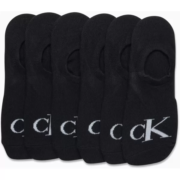 Calvin Klein Womens Socks  Comfort Cuff Sneaker Liner 6 PackBlack Assorted