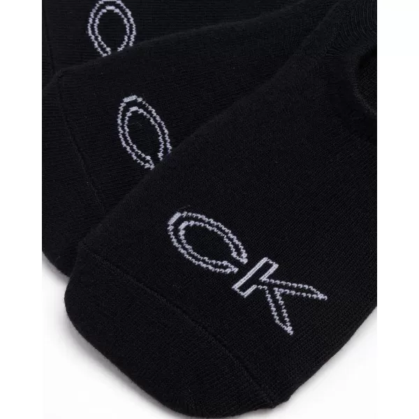 Calvin Klein Womens Socks  Comfort Cuff Sneaker Liner 6 PackBlack Logo