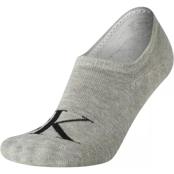 Calvin Klein Womens Socks  Comfort Cuff Sneaker Liner 6 PackGrey Logo Assorted