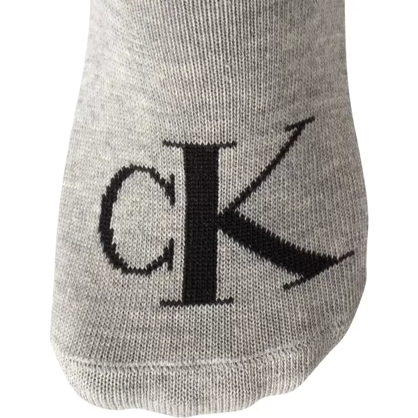 Calvin Klein Womens Socks  Comfort Cuff Sneaker Liner 6 PackGrey Logo Assorted