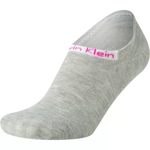 Calvin Klein Womens Socks  Comfort Cuff Sneaker Liner 6 PackPinkWhiteGrey