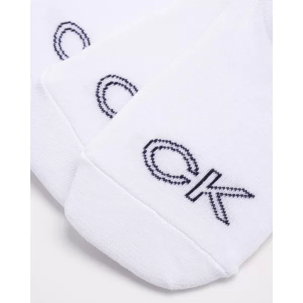 Calvin Klein Womens Socks  Comfort Cuff Sneaker Liner 6 PackWhite