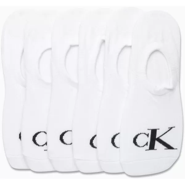 Calvin Klein Womens Socks  Comfort Cuff Sneaker Liner 6 PackWhite Assorted