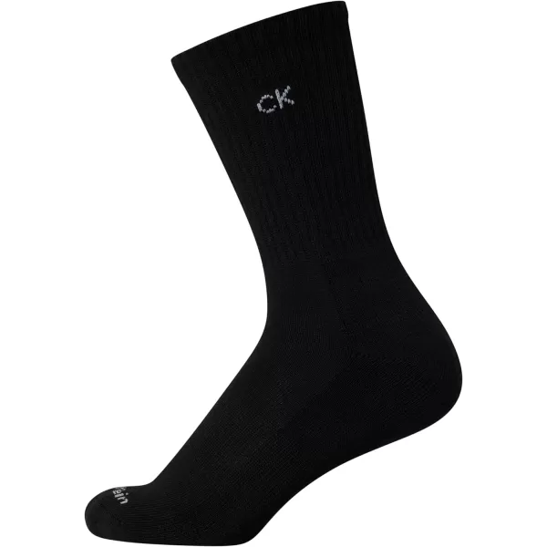 Calvin Klein Womens Socks  Cushion Athletic Crew Socks 12 PackBlack