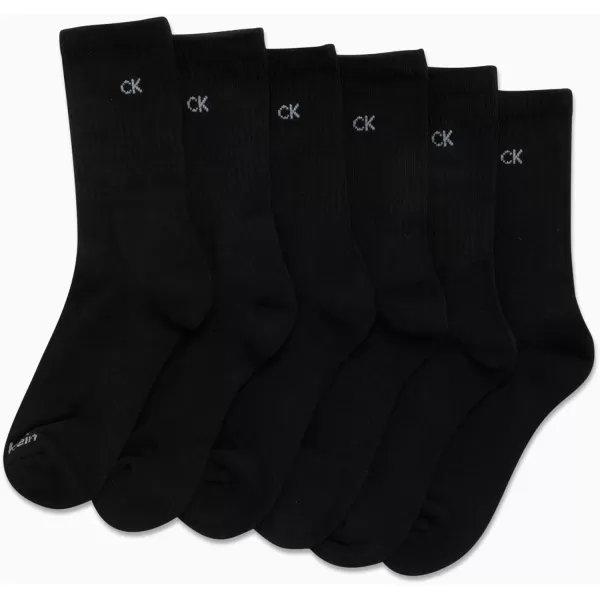 Calvin Klein Womens Socks  Cushion Athletic Crew Socks 12 PackBlack