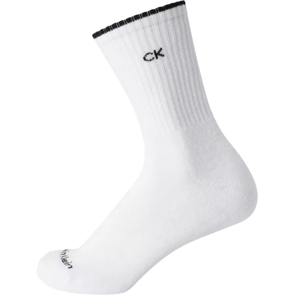 Calvin Klein Womens Socks  Cushion Athletic Crew Socks 12 PackPure White