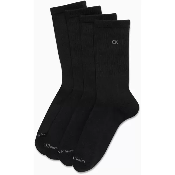 Calvin Klein Womens Socks  Cushion Athletic Crew Socks 4 PackBlack