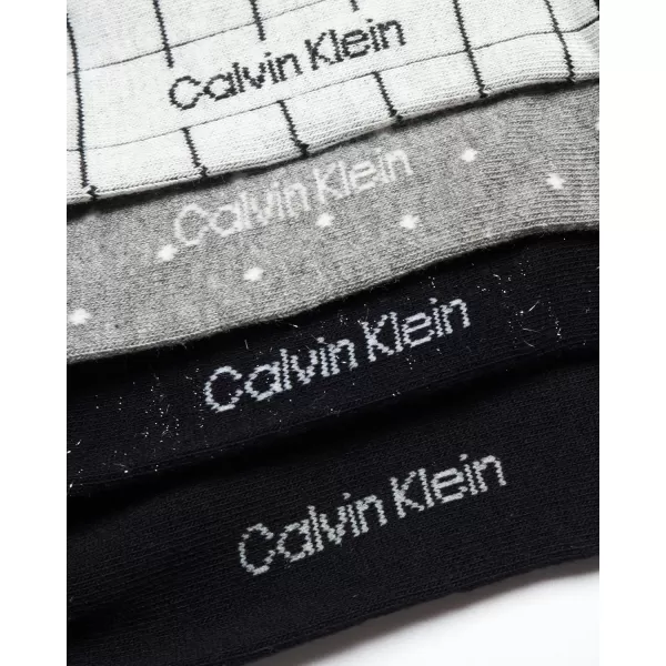 Calvin Klein Womens Socks  Cushion Athletic Crew Socks 4 PackBlack Assorted