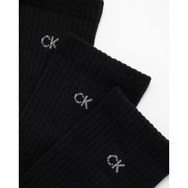 Calvin Klein Womens Socks  Cushion Athletic Crew Socks 6 PackBlack