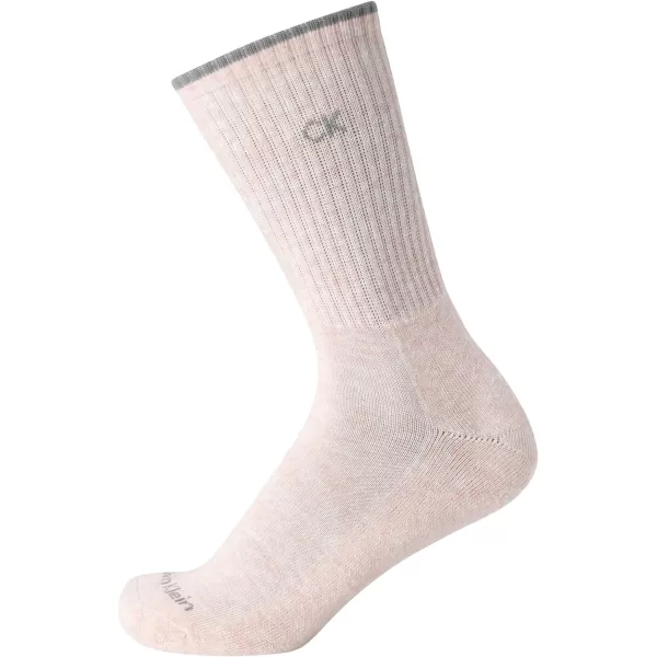 Calvin Klein Womens Socks  Cushion Athletic Crew Socks 6 PackRose Heather Assorted