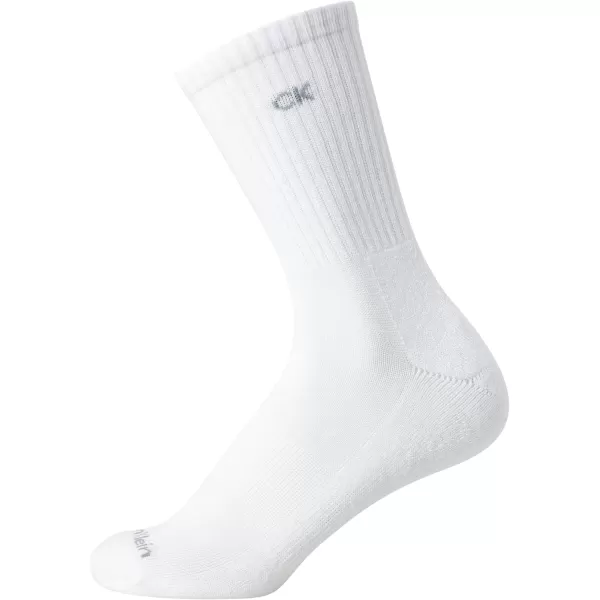 Calvin Klein Womens Socks  Cushion Athletic Crew Socks 6 PackWhite