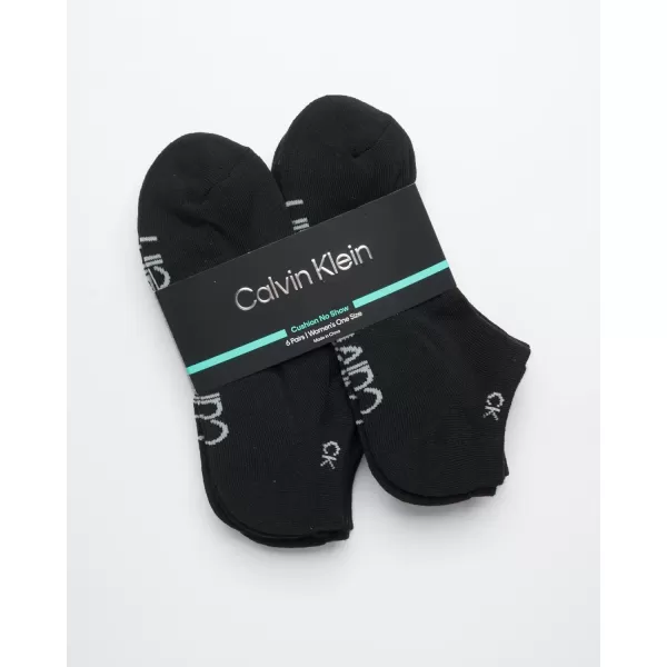 Calvin Klein Womens Socks  Cushion No Show Socks 6 PackAll Black