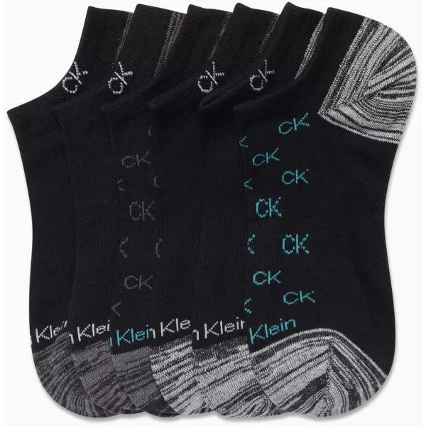 Calvin Klein Womens Socks  Cushion No Show Socks 6 PackBlack Ck Logo