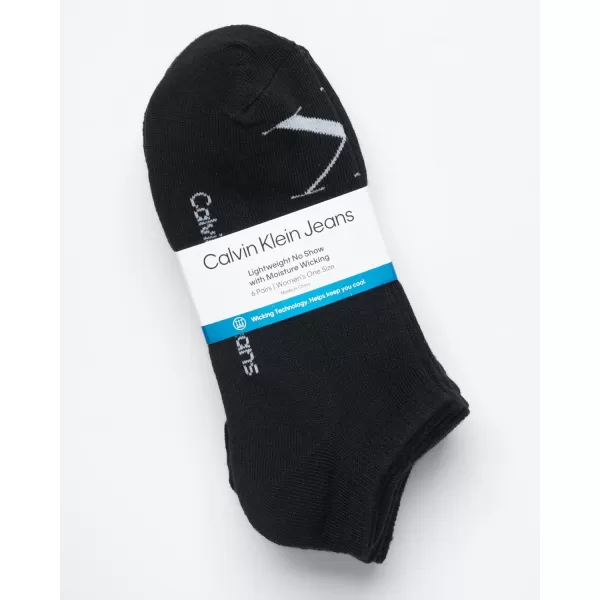 Calvin Klein Womens Socks  Cushion No Show Socks 6 PackBlack Monogram