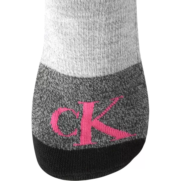 Calvin Klein Womens Socks  Cushion No Show Socks 6 PackGreyBlack Logo