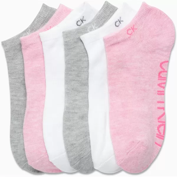 Calvin Klein Womens Socks  Cushion No Show Socks 6 PackPink Multi