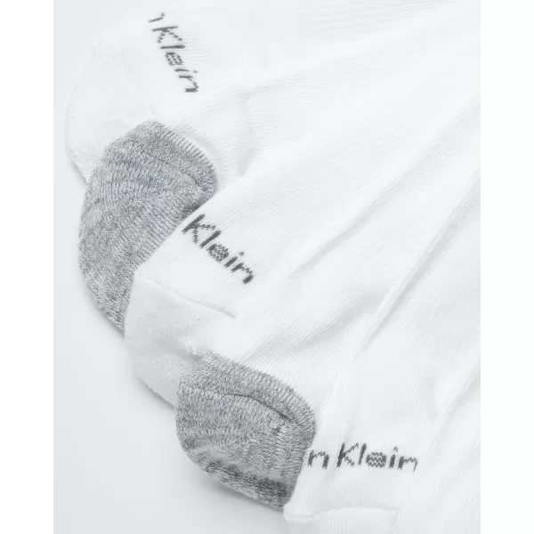 Calvin Klein Womens Socks  Cushion No Show Socks 6 PackWhiteGrey Tip