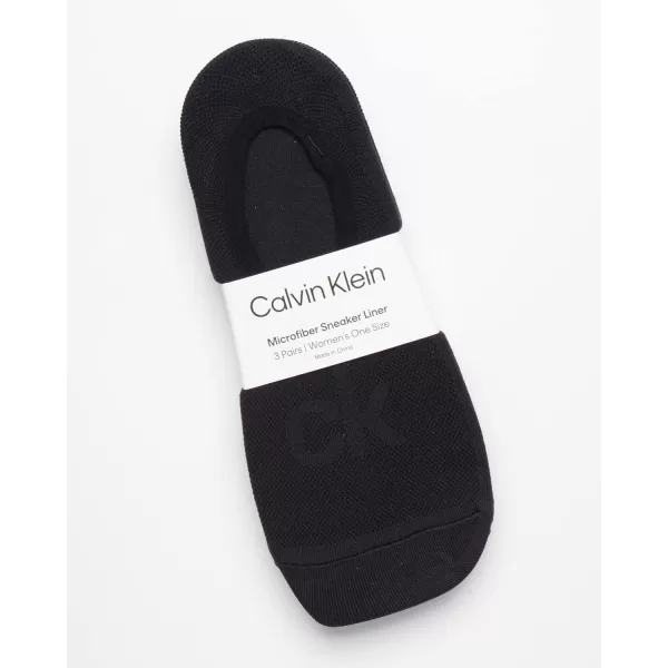 Calvin Klein Womens Socks  Lightweight Low Liners 3 PackBlack