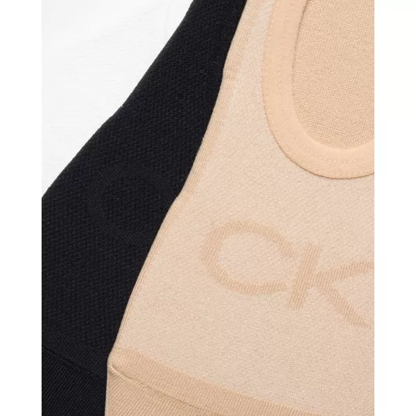 Calvin Klein Womens Socks  Lightweight Low Liners 3 PackSand Assorted