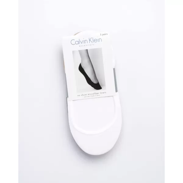 Calvin Klein Womens Socks  Lightweight No Show Liners 5 PackAssorted