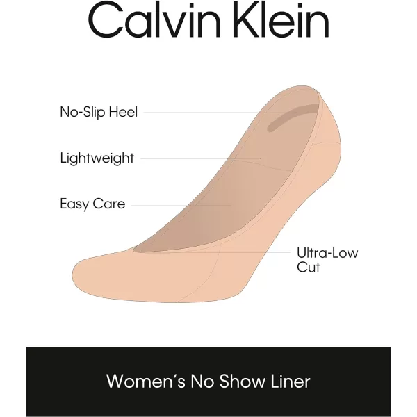 Calvin Klein Womens Socks  Lightweight No Show Liners 5 PackAssorted