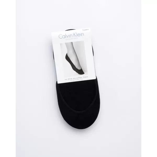 Calvin Klein Womens Socks  Lightweight No Show Liners 5 PackBlack