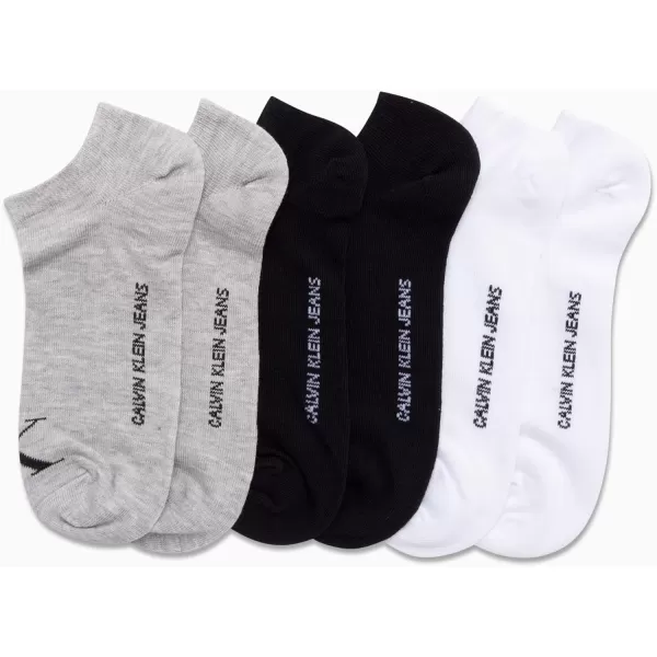 Calvin Klein Womens Socks  Lightweight No Show Socks 6 PackAssorted Logo