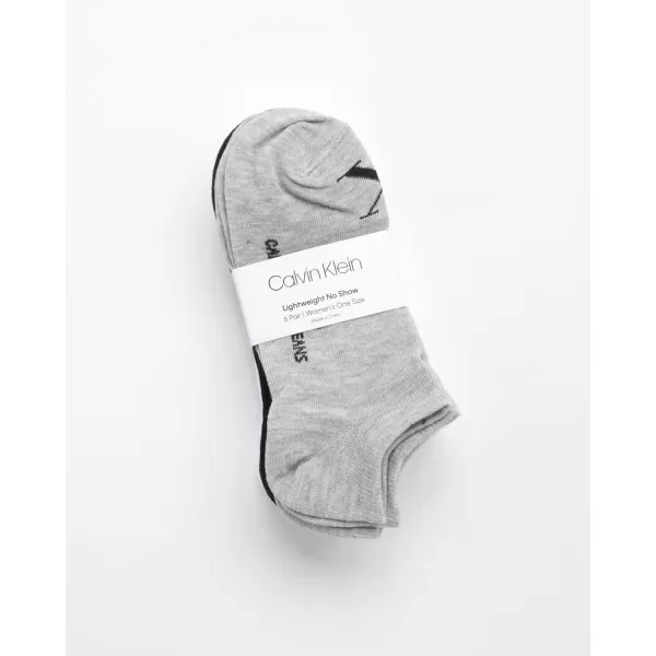 Calvin Klein Womens Socks  Lightweight No Show Socks 6 PackAssorted Logo