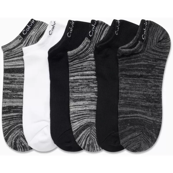 Calvin Klein Womens Socks  Lightweight No Show Socks 6 PackCharcoal Heather