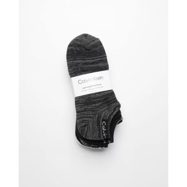 Calvin Klein Womens Socks  Lightweight No Show Socks 6 PackCharcoal Heather