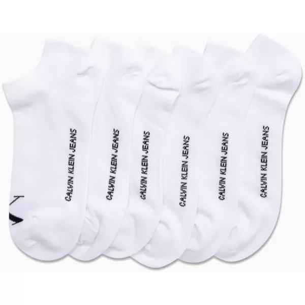 Calvin Klein Womens Socks  Lightweight No Show Socks 6 PackWhite Logo