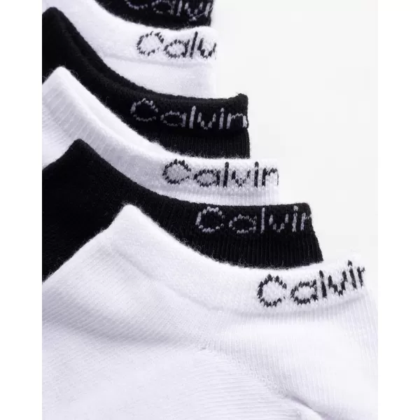 Calvin Klein Womens Socks  Lightweight No Show Socks 6 PackWhiteBlack