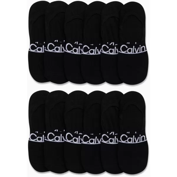 Calvin Klein Womens Socks  Lightweight Performance NoShow Liners 12 PackBlack