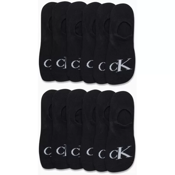 Calvin Klein Womens Socks  Lightweight Performance NoShow Liners 12 PackBlack Assorted