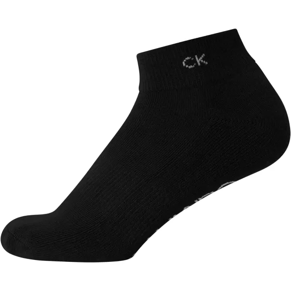 Calvin Klein Womens Socks  Lightweight Quarter Cut Ankle Socks 3 or 6 PackAll Black6 Pack