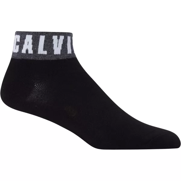 Calvin Klein Womens Socks  Lightweight Quarter Cut Ankle Socks 3 or 6 PackBlack