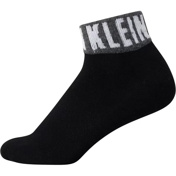 Calvin Klein Womens Socks  Lightweight Quarter Cut Ankle Socks 3 or 6 PackBlack Logo