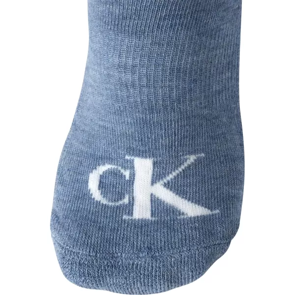 Calvin Klein Womens Socks  Lightweight Quarter Cut Ankle Socks 3 or 6 PackBlue Assorted6 Pack